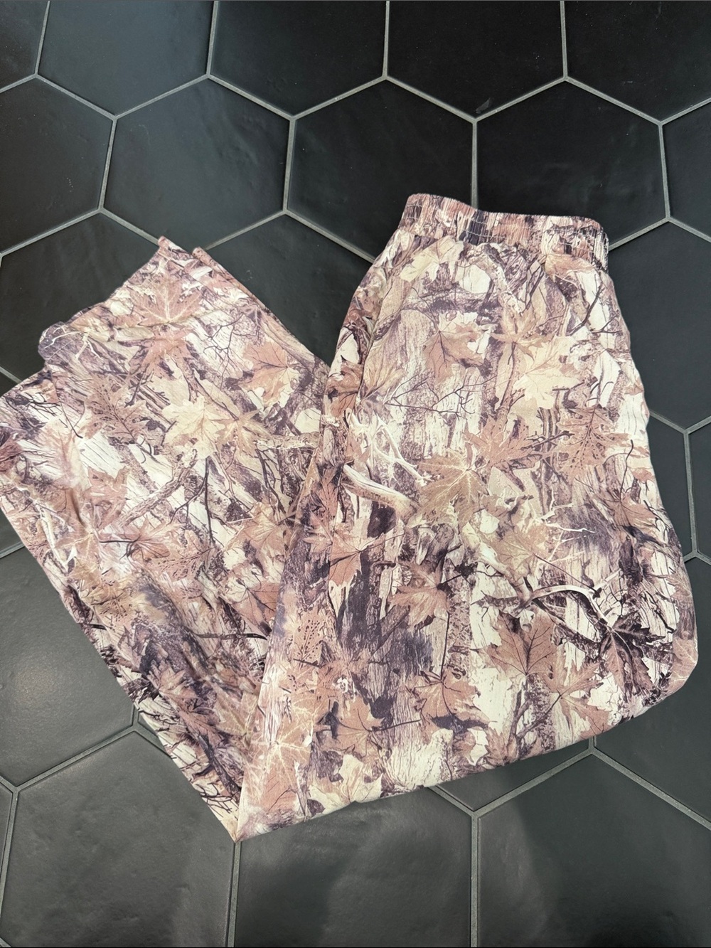Women's Pink Camo Drawstring Pants